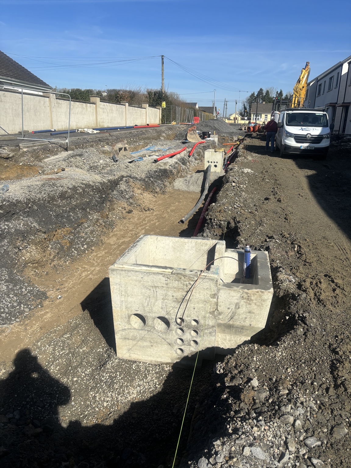 Groundworks site with machinery